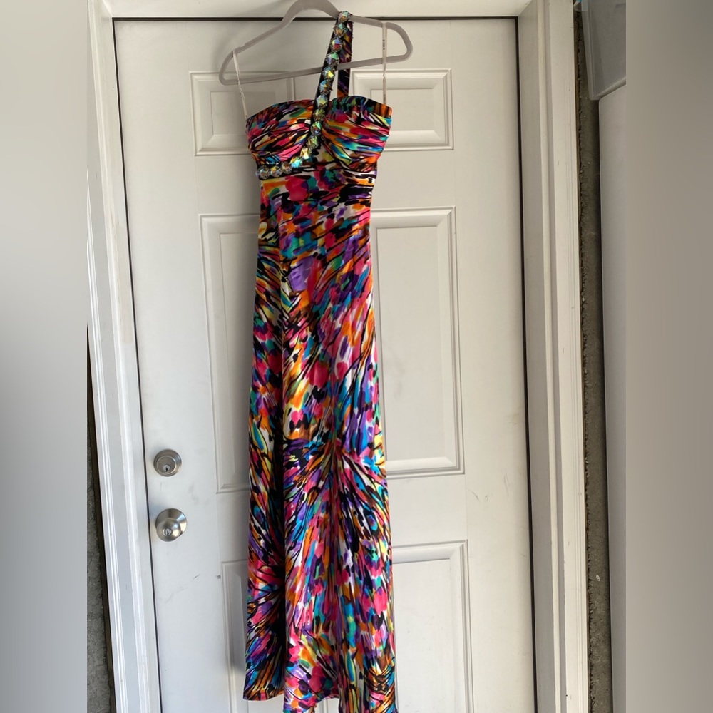 Multicolored prom gown
